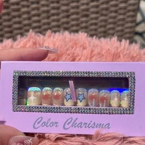 Gender reveal press on nails